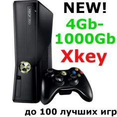 Xbox 360 4-1000Gb с установленным Xkey (Black)